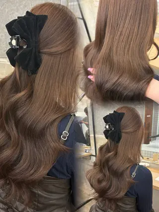 ロング カラー ヘアアレンジ 🎀暖色カラー🎀 ♡yurika♡のヘアスタイル