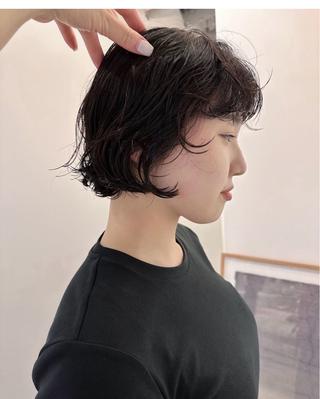 ショート パーマ 宮嶋 蓮のヘアスタイル