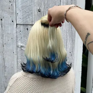 ロング カラー UNBLEACH ブリーチカラーのヘアスタイル