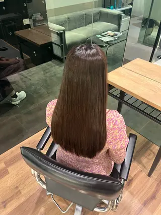 ロング 縮毛矯正/韓国風ヘア /ツバキのヘアスタイル