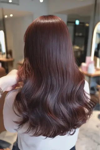 ロング カラー 韓国×艶ハイトーンが かわいい✨️リオ🍒のヘアスタイル