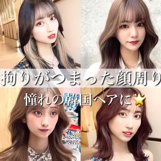 セミロング カラー 顔周り特化/韓国ヘア /レイヤー/吉野幸大のヘアスタイル