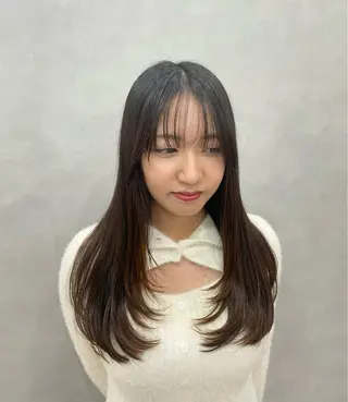 ロング 似合わせカット｡:* nanaka🌦️のヘアスタイル