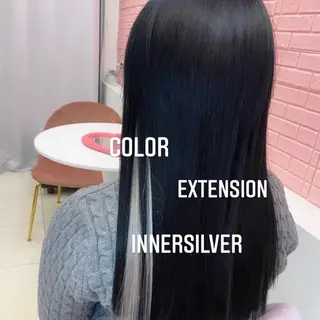 ロング カラー エクステ🩵ブリーチ 韓国ヘア🩵KAEのヘアスタイル