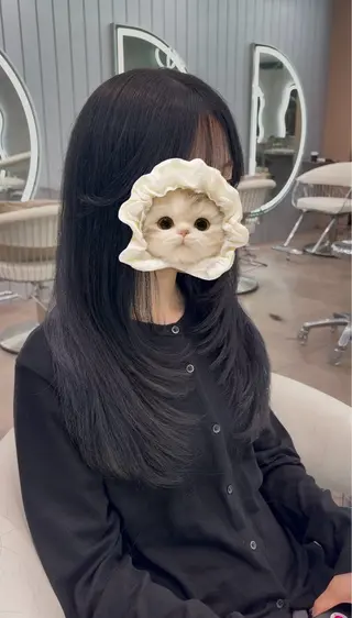 ロング ヘアアレンジ 🌻夏の透明感カラー 🩵韓国レイヤー櫻井のヘアスタイル
