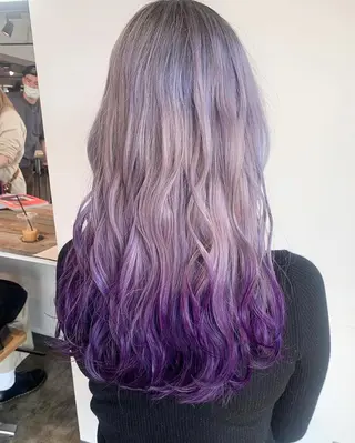 ロング カラー ✨艶ブリーチカラー ✨四ノ宮裕己のヘアスタイル