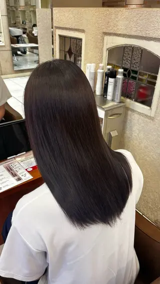 セミロング カラー 艶カラー 髪質改善 🍓苺奈のヘアスタイル