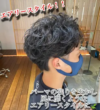 ショート パーマ メンズ Riganuts王子 Hayato✂︎のヘアスタイル