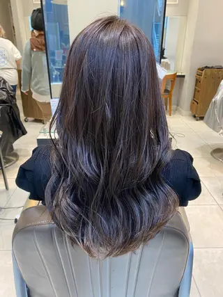 セミロング 美髪矯正透明感カラー 江川 和輝のヘアスタイル