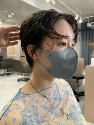 ショート パーマ ボブパーマコテ巻き風 パーマNo1深江秀平のヘアスタイル