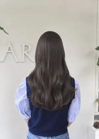 ロング カラー yuzua/縮毛矯正 /レイヤー/艶カラーのヘアスタイル