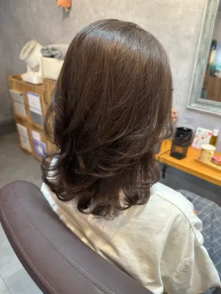 ミディアム カラー ヘアアレンジ trym/ 木原裕希のヘアスタイル