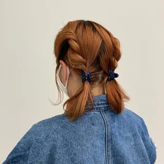 ミディアム カラー ヘアアレンジ JUURI- Shionのヘアスタイル