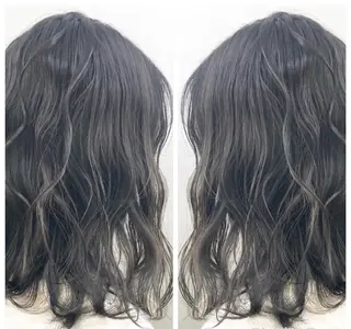 ミディアム カラー パーマ 名倉 伽奈のヘアスタイル
