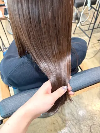 ミディアム カラー 透明感カラー💎前髪 顔まわり/小由葵のヘアスタイル