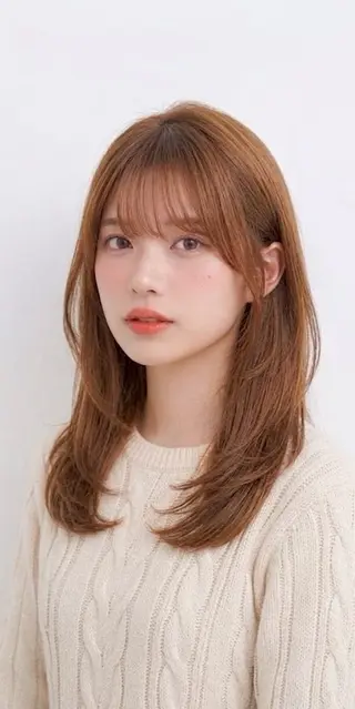 セミロング 新宿×髪質改善カラー 美髪/艶髪/岩重知弥のヘアスタイル