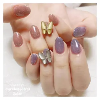 ミディアム ネイル 🐾enen style 🐾のネイルデザイン