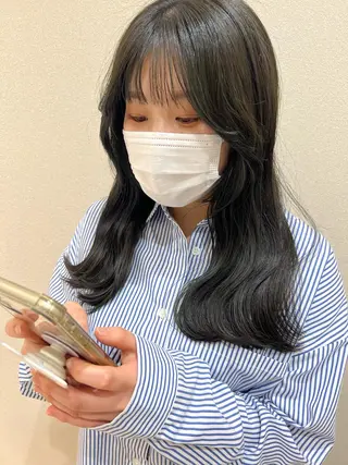 セミロング カラー 外国人対応 佐久間のヘアスタイル