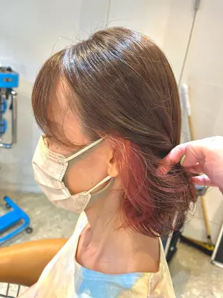 ミディアム カラー うしだ かおるのヘアスタイル