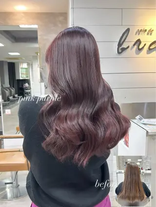 ロング レイヤー/艶髪カラー 森本くるみのヘアスタイル
