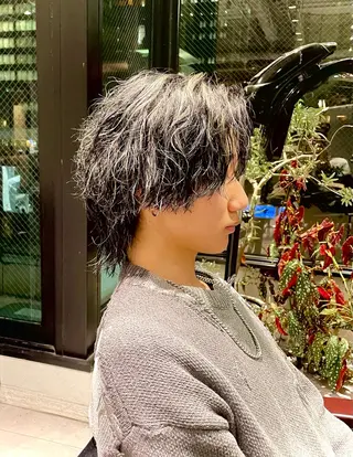 ミディアム カラー パーマ メンズ 🔱メンズパーマ特化 🔱山下和輝のヘアスタイル