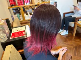 カラー ショート✖️縮毛矯正 ✂️秋山知穂✂️のヘアスタイル