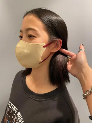 ミディアム 松田 アカリのヘアスタイル