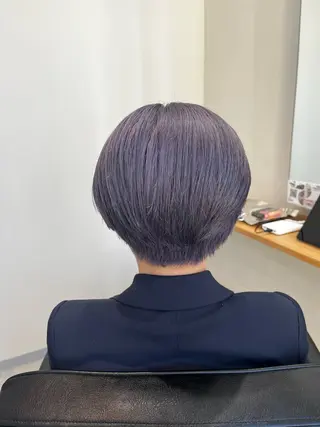 ショート omaフクダ 縮毛矯正/艶髪カラーのヘアスタイル
