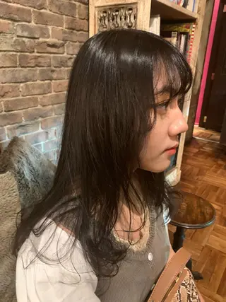 ロング カラー ヘアアレンジ ボブパーマコテ巻き風 パーマNo1深江秀平のヘアスタイル
