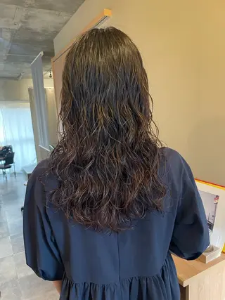 ミディアム パーマ 土川 陽菜のヘアスタイル