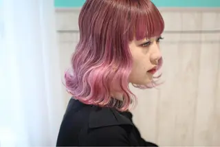 ミディアム カラー 堺 鳳 ママ美容師 yukariのヘアスタイル