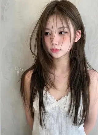 ロング カラー 名古屋ダブルカラー DEAN石川理子のヘアスタイル