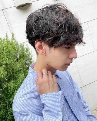 ショート 🔥コテ巻き風 ボブパーマ🔥のヘアスタイル