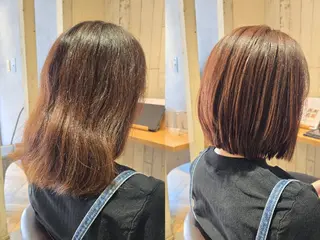 ミディアム カラー 野村 果音(カノン)のヘアスタイル