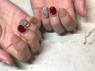 ネイル 韓国/ワンホン/長さ 出しつけ放題🎀のネイルデザイン