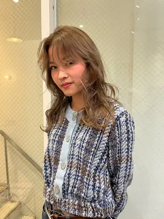 ロング カラー NANA/ハイトーン メンズパーマのヘアスタイル