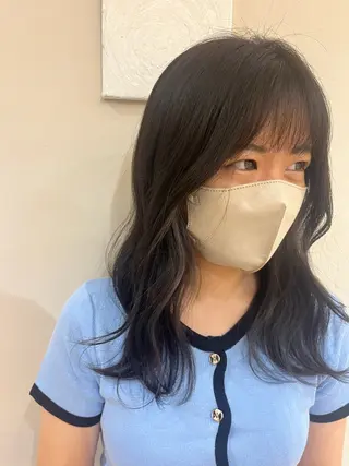 セミロング カラー ramphy 柴原 夢奈のヘアスタイル