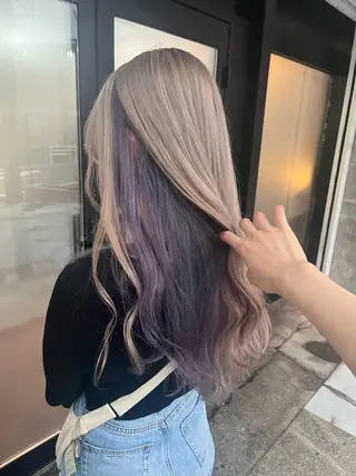 ロング カラー 透明感カラー/パーマ 🌀アオノのヘアスタイル