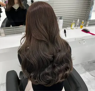 セミロング カラー ヘアアレンジ メンズ センターパート特化 井上健太のヘアスタイル