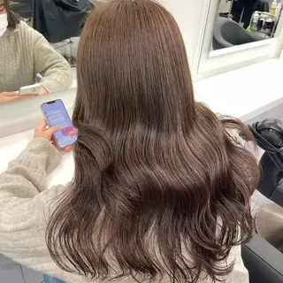 セミロング カラー *モデル募集🤍横浜 透明感カラー🫧のヘアスタイル