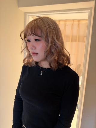 ミディアム カラー 似合わせ透明感カラー KANAのヘアスタイル