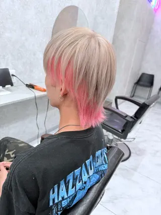 ショート カラー 🌺ハイトーン🌺 矢葺 なぎさ🌺🌺のヘアスタイル
