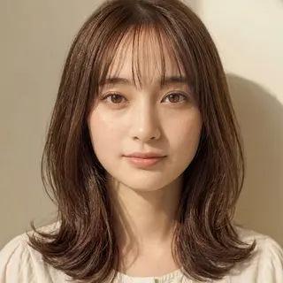 ミディアム カラー 飯田 智也のヘアスタイル