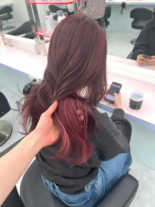 セミロング カラー パーマ ヘアアレンジ メンズ キッズ ネイル マツエク・マツパ KANAMI 🌏のヘアスタイル