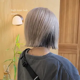 ショート カラー 🌈艶ハイトーン🌈 心を込めます🤝涼介のヘアスタイル