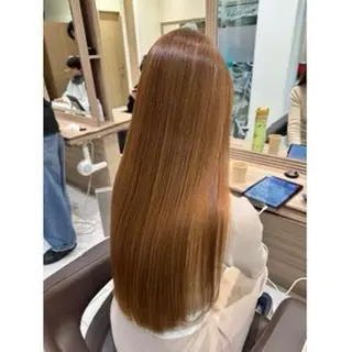 ロング カラー パーマ 濵地 羚花のヘアスタイル