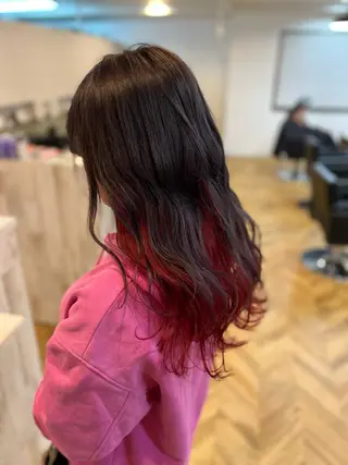 ロング カラー ブリーチ特化 梅田本多翔のヘアスタイル