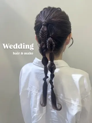 ロング ヘアアレンジ ボウ🪞ヘアセット /メイク/マツパのその他イメージ