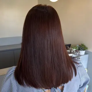 セミロング カラー 艶カラー/岡崎 /おかもとななのヘアスタイル