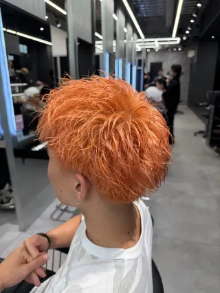 ショート カラー メンズ 町田No.1パーマ 特化✂︎小杉澪生のヘアスタイル